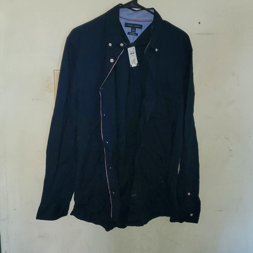 Large Dark blue TOMMY HILFIGUER Button down shirt